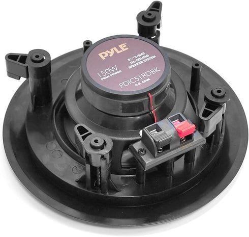 Pyle Ceiling Wall Mount Speakers - 5.25” Pair of 2-Way Midbass Woofer Speaker with 150 Watts Peak