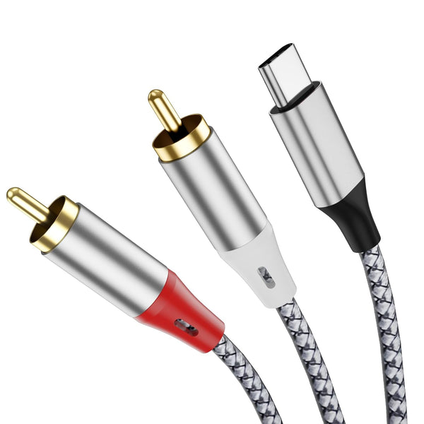 Liaoan Weiyu USB C to 2 RCA Stereo Adapter Cable, TYP-C to 2 RCA