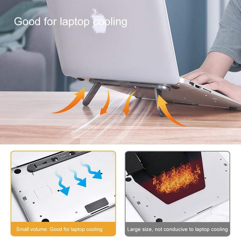 Laptop Stand for Desk - Ergonomic Cooling Stand, Keyboard Riser for MacBook Air Pro, Dell, HP, Compatible with 10-15.6”