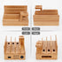 Charging Station Organizer, Fast Charging Station for Multiple Devices, 5-Port USB Bamboo Wood Charging Dock, Universal