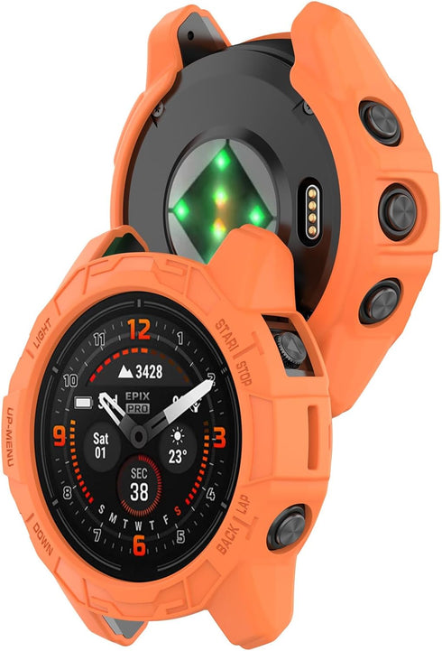 Protective Case for Garmin Fenix 7X/Fenix 7X Pro/EPIX Pro 51mm, TPU Anti-Scratch Frame, 4 Pack Smart Watch Accessories