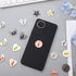Fyntave 16 Pcs Metal Phone Finger Grip Hook Cute Heart Phone Charm Hooks Heart-Shaped Universal Adhesive Metal Hook