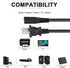 TV Power Cord 10FT, 2 Prong Non-Polarized Plug NEMA 1-15P to C7 Figure 8 Replacement Supply Cord, Black-18AWG
