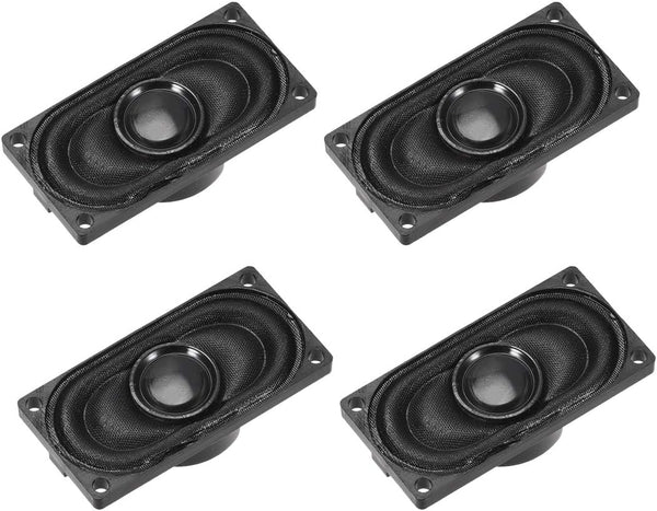 uxcell 2W 8 Ohm DIY Magnetic Speaker - 20mm X 40mm Square Shape Replacement Loudspeaker, 4pcs
