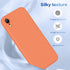 Liquid Silicone Case for Samsung Galaxy S22 5G, Full Body Protective, Slim Fit Durable Shockproof Case 6.1in Orange