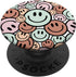 Cute Pink Brown Peach Aqua Smile Face Happy Graphics PopSockets Standard PopGrip