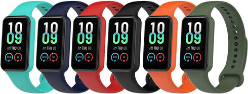 Chofit Bands for Amazfit Band 7, Soft TPU Sport Strap, Replacement Wristband for Women Men, 6-Pack