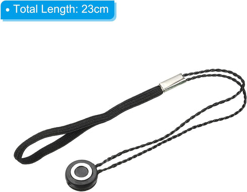 PATIKIL Camera Lens Cap Leash, 6Pcs Nylon Elastic Adhesive Cap Cover String Cord Keeper Holder for Outdoor Photography Camera Preventing Lost, Black
