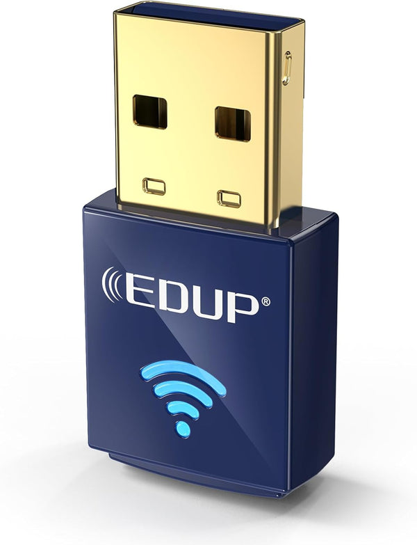 USB Bluetooth WiFi Adapter, Wireless Nano USB Network Adapter for Laptop Desktop PC, Wi-Fi Dongle Compatible with