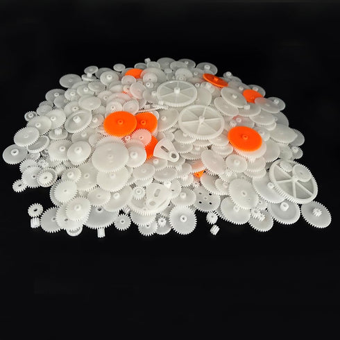 URIMPAVIDO 421PCS White Plastic Gears Module 0.5 Gears for DC Motor DIY Model