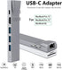 YUANSHAN 8-in-1 4K 3 3.0 100W 3, USB C Hub for MacBook, Docking Station Adapter with HDMI, Gigabit Ethernet, USB Ports