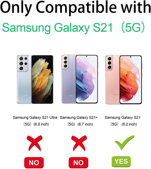 Yomjew 2 Pack S21 5G 6.2", Cute Clear Floral Phone Case for Samsung Galaxy Preppy Flowers Pattern Protective Soft Slim