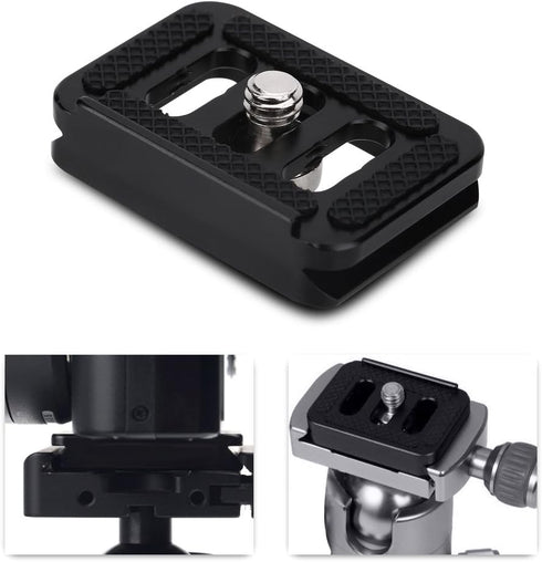 Quick Release Clamp Adapter - Mini Portable Aluminium Alloy Quick Release Plate for TY-C10 T005 / T-025 Ball Head