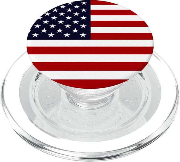 American Flag PopSockets PopGrip for MagSafe - US Patriotic Phone Holder Knob