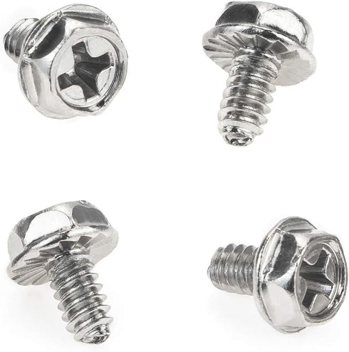 Toothed Hex 6/32 Screw 6# -32 Computer PC Case Mounting Screws, 100 PCS for Hard Drive and Motherboard