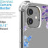 Flower Designed iPhone 11 Case with Screen Protector, Floral Clear Shockproof Full Body Soft Bumper Cover 6.1 Inch