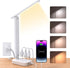 Power Strip with LED Desk Lamp, 3 Outlets and 4 USB Ports, 5 Level Touch Lamp for Home Office and Study Reading Light.