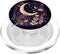 Boho Moon Phases Floral Aesthetic PopSockets PopGrip for MagSafe Chic