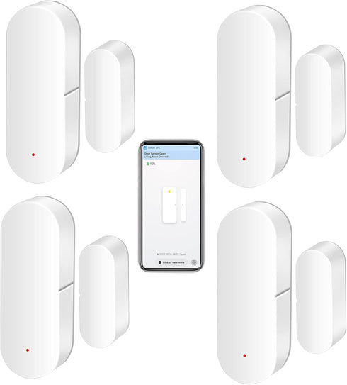 Wifi Door Sensor: Smart Open/Closed Detectors, Wireless Window Sensor with App Notification, Compatible with Alexa
