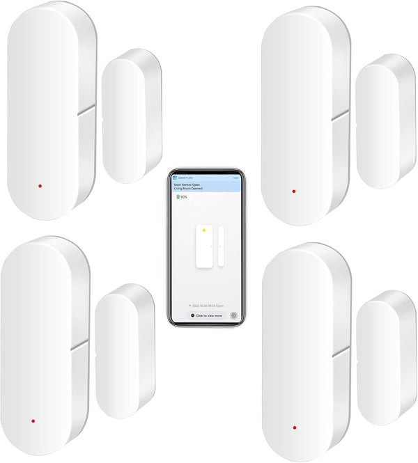 Wifi Door Sensor: Smart Open/Closed Detectors, Wireless Window Sensor with App Notification, Compatible with Alexa