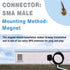 RF Outlet GPS Active Antenna Rectangular Shape SMA Connector Navigation Antenna Magnet Mount