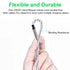 3M/10Ft Multi 3 in 1 USB Charging Cable for iPhone, Android, Samsung, LG, Pixel, Huawei, XiaoMi (Gray) - Nylon Braided