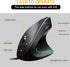 Wired Optical Vertical Mouse, Ergonomic with 4 Adjustable DPI 800/1200/2000/3200, 5 Buttons USB for Large Hands