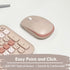 X9 Colorful Wireless Keyboard and Mouse Combo - 2.4Ghz - Cute Set for PC and Chrome (110 Keys, 18 Shortcuts, Brown)
