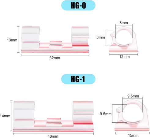 XHF 50pcs Medium Clear Self Adhesive Cable Clips, Wire Organizer for Under Desk, Car, Wall, TV, PC Ethernet Cable