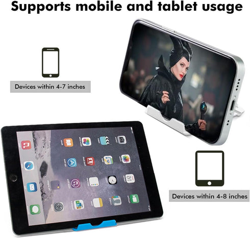 HZZADZXW 2 Pack Portable Cell Phone Stand Holder for Desk, Foldable Pocket-Sized Adjustable Mount, Universal Desktop