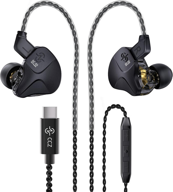 CCZ DC03 USB C Wired Headphones with Mic, Type C Earphones Wired