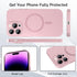 iPhone 15 Pro Max Magnetic Case for Women - Pink Matte Luxury Design, Soft Metallic Luster, Magsafe Compatible, Lens