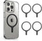 ESR MagSafe Sticker 360, 4 Pack Magnetic Ring for Wireless Charger Conversion Kit for iPhone 16/15/14/13/12/11, Galaxy