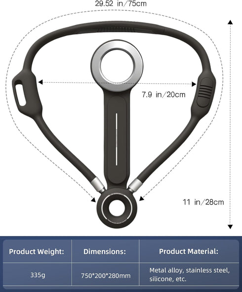 GUBFFON 17 16 15 14 13 12 Magnetic Neck Phone Holder for Recording, Neck Mount Phone Holder for POV/Vlog/Video Content