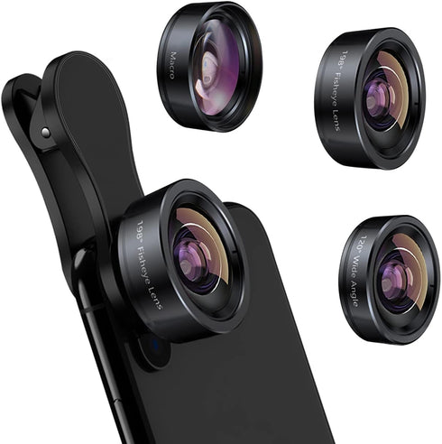KEYWING Phone Camera Lens 3 in 1 Phone Lens Kit, 198 Fisheye Lens