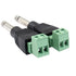 2 Pcs 6.35mm Replacement Repair Plug, Jack TS 2 Pole Mono Male Plug 1/4" 6.35mm Solderless Terminal for Speaker Cable