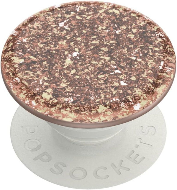 PopSockets Adhesive Phone Grip, Holder, Phone Stand, Glitter - Foil Confetti Rose Gold