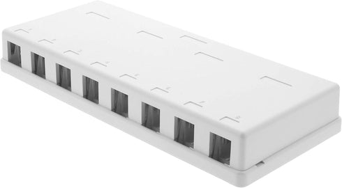 Networx Keystone Jack Surface Mount Boxes, 8 Port, White
