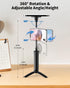 YCNEW Magnetic Mini Tripod for iPhone, Desk Magnetic Phone Stand with Detachable Tripod & Desk Clamp, Portable