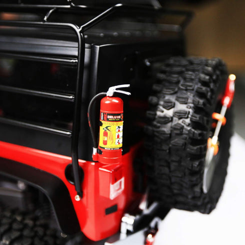 Maxmoral 1-Pack 1/10 SCX10 Decoration Fire Extinguisher with Sticker for Scale RC Rock Crawler Axial RC Car Truck Parts