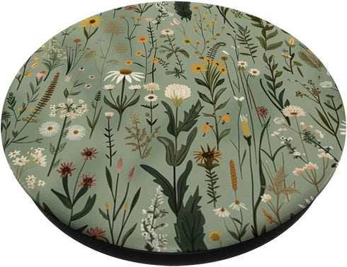 Sage Green Wildflower Boho Botanical PopSockets Standard PopGrip