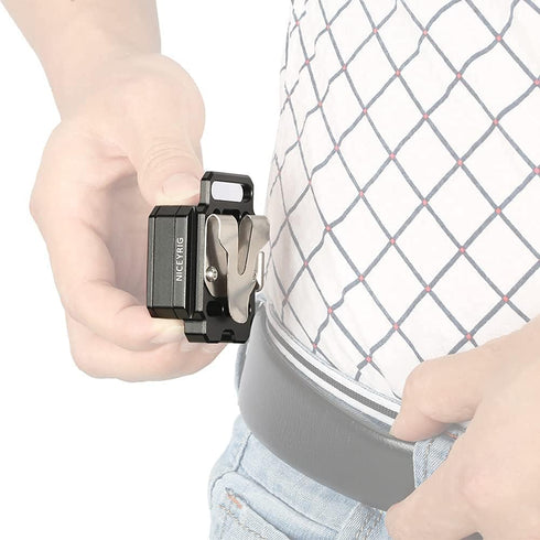 NICEYRIG Mini V-Lock Mount Baseplate for Arca Swiss Quick Release, DSLR Camera Tripod, Monopod
