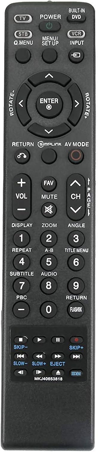 ALLIMITY MKJ40653818 Remote Control Replacement for LG TV Models 42LF11, 42LG30, 47LD450, 47LD630, 47LE5300