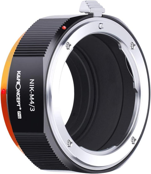 K&F Concept Lens Mount Adapter for Nikon AI F Mount Lens to Micro Four Thirds (MFT, M4/3) Camera - Matting Varnish