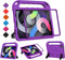 BMOUO Kids Case for iPad Air 5th/4th Generation, Built-in Screen Protector, Shockproof Handle Stand, Purple