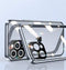 iPhone 12 Pro Max Case with Camera Lens Protector, Metal Bumper, 360 Full Body Protection, Silver, Double-Sided