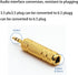 6PCS 3.5mm Male Plug to 6.35mm Female Stereo Jack Adaptor, Gold Plated Converter for Audio