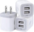 Charger Block, USB Wall Charger, Double USB Fast Charging Cube Block, 2.1A Power Adapter, 3Pack for iPhone and Samsung