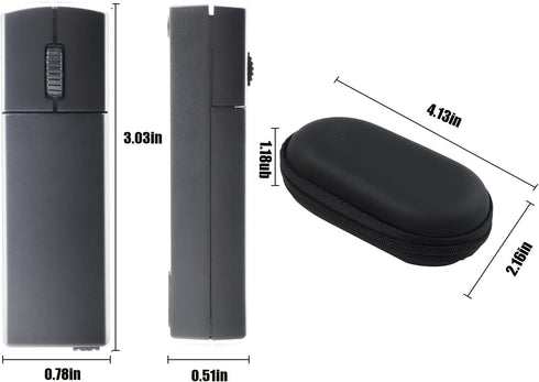 Wireless Rechargeable Mouse, Dual-Mode Silent Bluetooth Mouse for Laptop, Mini Finger Mouse (BT 5.1+2.4Ghz) with Mouse