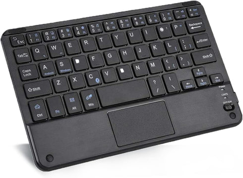 Yoidesu 7 Inch Wireless Keyboard with Touchpad, Mini Bluetooth Touchpad Keyboard for Tablets, Laptops, and Desktop